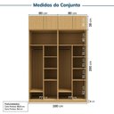 Ver imagem 3 de Guarda-roupa Modulado 4 Peças 8 Portas Jade CabeCasa MadeiraOriginals