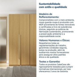 Guarda-roupa Modulado 2 Peças 4 Portas Jade Cabecasa Madeiramadeira - 11