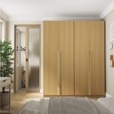 Ver imagem 1 de Guarda Roupa Planejado Casal 2 Peças 4 Portas Jade CabeCasa MadeiraOriginals Marrom/Avelã