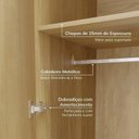Ver imagem 7 de Guarda Roupa Planejado Casal 2 Peças 4 Portas Jade CabeCasa MadeiraOriginals Marrom/Avelã