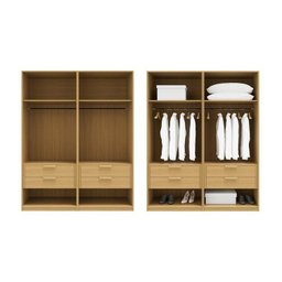 Guarda-roupa Modulado 2 Peças 4 Portas Jade Cabecasa Madeiramadeira - 5
