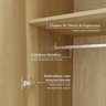 Guarda-roupa Modulado 2 Peças 4 Portas Jade CabeCasa MadeiraOriginals - 7