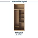 Ver imagem 4 de Guarda-Roupa Casal Planejado 4 Portas de Correr Avelã Jade CabeCasa MadeiraOriginals Jade