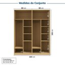 Ver imagem 3 de Guarda-Roupa Casal Planejado 4 Portas de Correr Avelã Jade CabeCasa MadeiraOriginals Jade