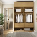 Ver imagem 1 de Guarda-Roupa Planejado 4 Peças 4 Portas Jade CabeCasa MadeiraOriginals Marrom/Avelã