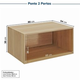 Guarda-roupa Modulado 4 Peças 4 Portas Jade CabeCasa MadeiraMadeira - 11
