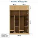 Ver imagem 3 de Guarda-roupa Modulado 4 Peças 4 Portas Jade CabeCasa MadeiraOriginals