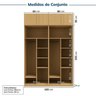 Guarda-roupa Modulado 4 Peças 4 Portas Jade Cabecasa Madeiramadeira - 3