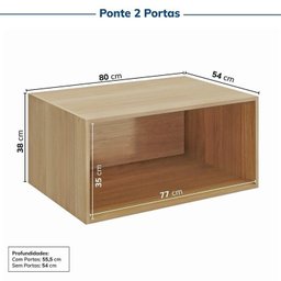 Guarda-roupa Modulado 4 Peças 4 Portas Jade CabeCasa MadeiraMadeira - 10