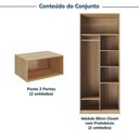 Ver imagem 4 de Guarda-Roupa Planejado 4 Peças 4 Portas Jade CabeCasa MadeiraOriginals Marrom/Avelã