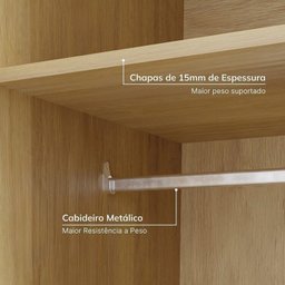 Guarda-roupa Modulado 2 Peças sem Portas Jade CabeCasa MadeiraMadeira - 6