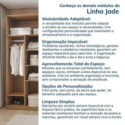 Guarda-roupa Modulado 2 Peças sem Portas Jade CabeCasa MadeiraMadeira - 11