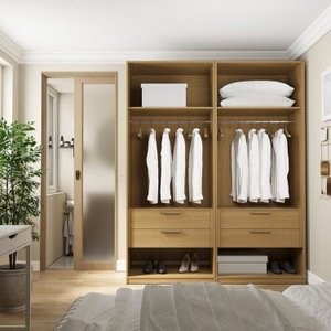 Guarda-roupa Modulado 2 Peças sem Portas Jade Cabecasa Madeiramadeira