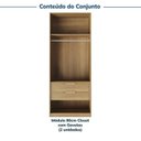Ver imagem 4 de Guarda-Roupa Planejado 2 Peças sem Portas Jade CabeCasa MadeiraOriginals Marrom/Avelã