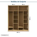 Ver imagem 3 de Guarda-Roupa Planejado 2 Peças sem Portas Jade CabeCasa MadeiraOriginals Marrom/Avelã