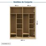 Guarda-roupa Modulado 2 Peças sem Portas Jade CabeCasa MadeiraOriginals - 3