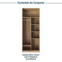 Ver imagem 4 de Guarda-Roupa Planejado 2 Peças sem Portas Jade CabeCasa MadeiraOriginals Marrom/Avelã