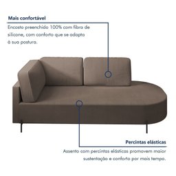 Sofá Living Orgânico 2 Lugares 165cm Norten - 5