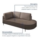 Ver imagem 6 de Sofá Living Orgânico 2 Lugares Veludo Bege Escuro Norten 175cm