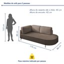 Ver imagem 3 de Sofá Living Orgânico 2 Lugares Veludo Bege Escuro Norten 175cm