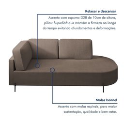 Sofá Living Orgânico 2 Lugares 165cm Norten - 7