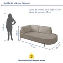Ver imagem 3 de Sofá Living Orgânico 2 Lugares Veludo Bege Claro Norten 175cm