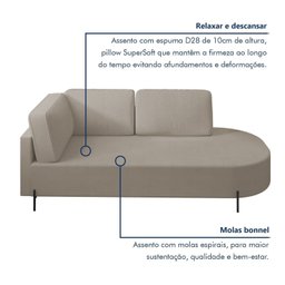 Sofá Living Orgânico 2 Lugares 165cm Norten - 7