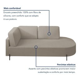 Sofá Living Orgânico 2 Lugares 165cm Norten - 5