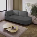 Ver imagem 1 de Sofá Living Orgânico 2 Lugares Veludo Cinza Escuro Norten 175cm