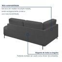 Ver mais imagens de Sofá Living Orgânico 2 Lugares Veludo Cinza Escuro Norten 175cm