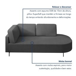 Sofá Living Orgânico 2 Lugares 165cm Norten - 7