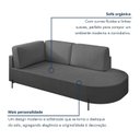 Ver imagem 4 de Sofá Living Orgânico 2 Lugares 165cm Base de Ferro Braço Esquerdo Norten