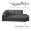 Ver imagem 7 de Sofá Living Orgânico 2 Lugares 165cm Base de Ferro Braço Esquerdo Norten