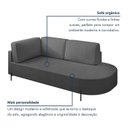 Ver imagem 6 de Sofá Living Orgânico 2 Lugares Veludo Cinza Escuro Norten 175cm