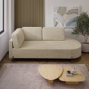 Ver imagem 4 de Sofá Living Orgânico 2 Lugares 175cm Base de Ferro Braço Lado Esquerdo Norten Linho Bege