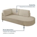 Ver imagem 5 de Sofá Living Orgânico 2 Lugares 175cm Base de Ferro Braço Lado Esquerdo Norten Linho Bege