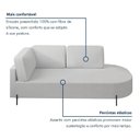 Ver imagem 7 de Sofá Living Orgânico 2 Lugares Bouclé Gelo Norten 175cm