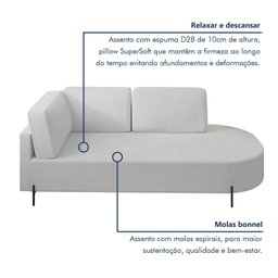 Sofá Living Orgânico 2 Lugares 165cm Norten - 7