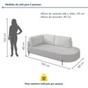 Ver mais imagens de Sofá Living Orgânico 2 Lugares 165cm Base de Ferro Braço Esquerdo Norten