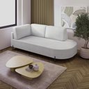 Ver imagem 1 de Sofá Living Orgânico 2 Lugares Bouclé Gelo Norten 175cm