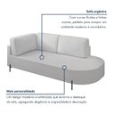 Ver imagem 6 de Sofá Living Orgânico 2 Lugares Bouclé Gelo Norten 175cm