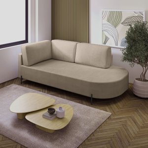 Sofá Living Orgânico 2 Lugares 165cm Norten