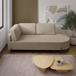 Sofá Living Orgânico 2 Lugares 165cm Norten - 2