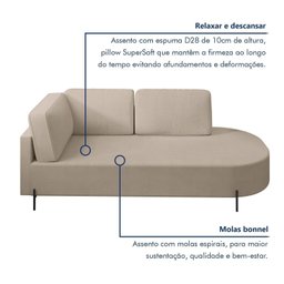 Sofá Living Orgânico 2 Lugares 165cm Norten - 7