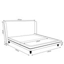Ver imagem 4 de Conjunto Cama com Cabeceira Casal Torres Pés em Madeira Pu/bouclê Caramelo/off White G91 - Gran Belo