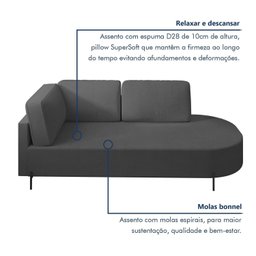 Sofá Living Orgânico 2 Lugares 165cm Norten - 7
