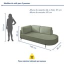 Ver mais imagens de Sofá Living Orgânico 2 Lugares 165cm Norten