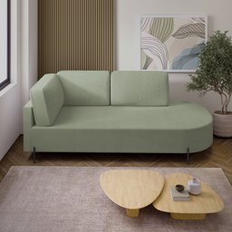 Sofá Living Orgânico 2 Lugares 165cm Norten - 2
