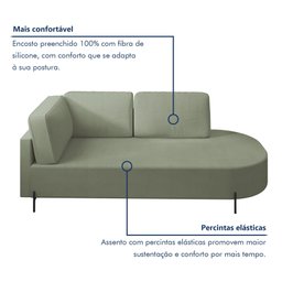 Sofá Living Orgânico 2 Lugares 165cm Norten - 5