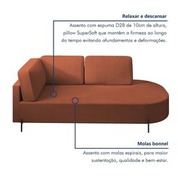 Sofá Living Orgânico 2 Lugares 165cm Norten - 7